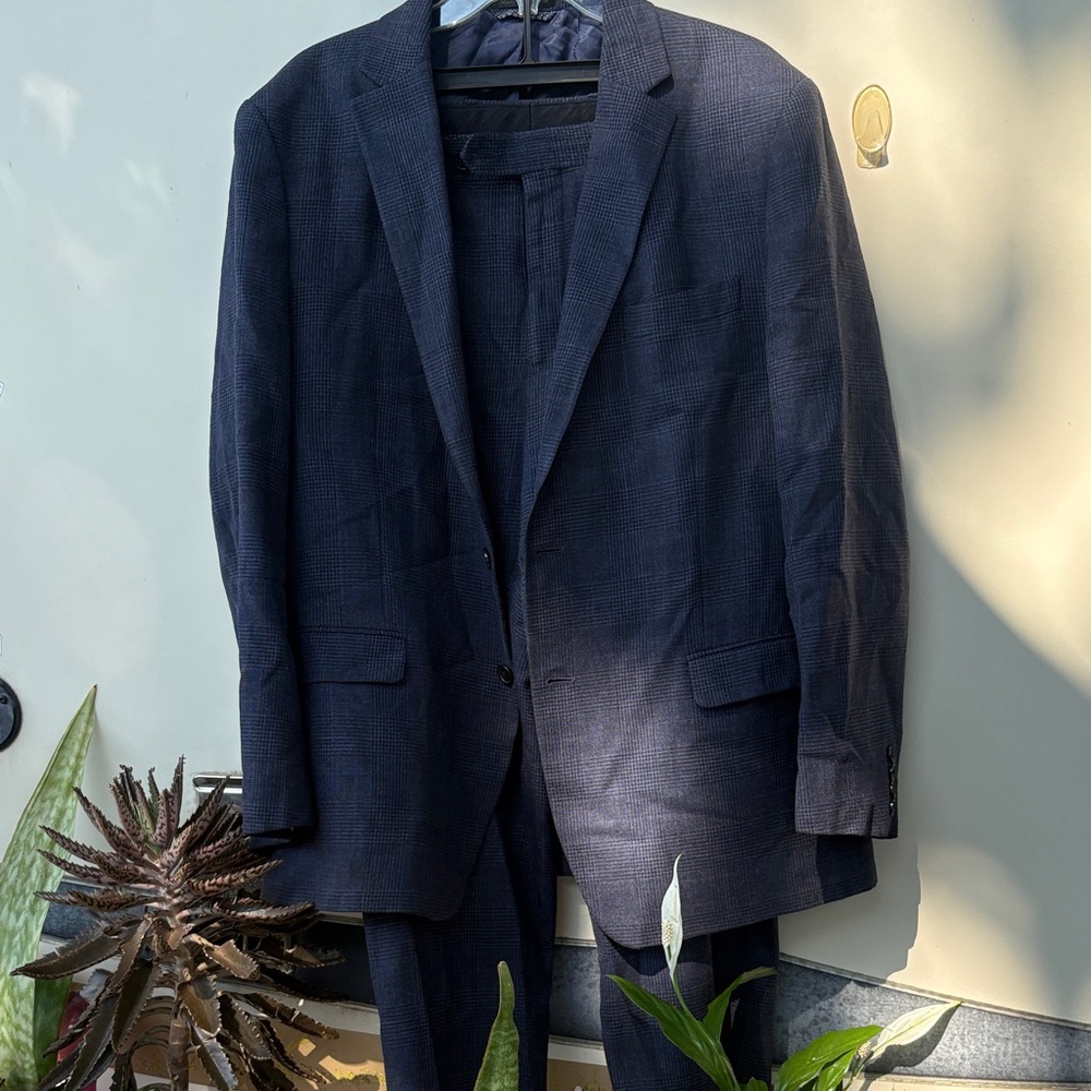 Polo by Ralph Lauren Dark Navy Checked Two-Piece Suit